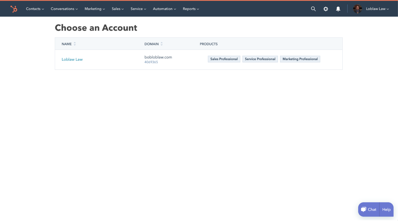 Choose HubSpot account in GrowSurf